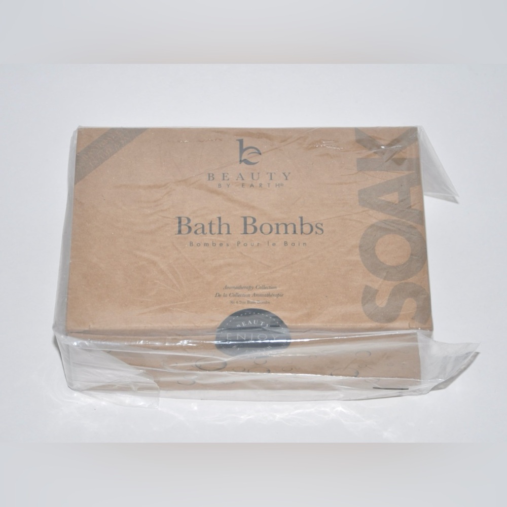 NEW Beauty by Earth (6) Aromatherapy Bath Bombs 4.2 oz Sealed in Box Handmade